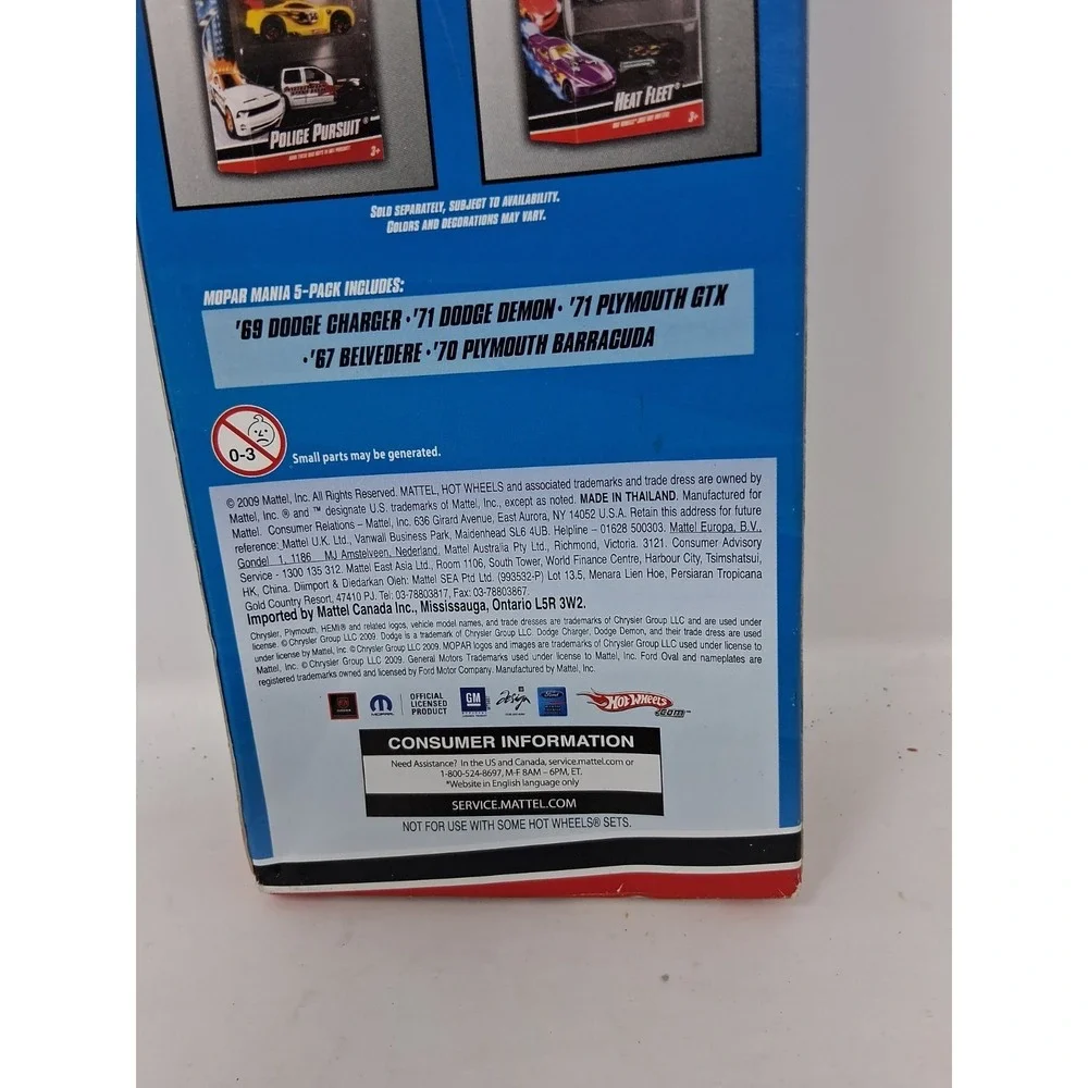 HOT WHEELS MOPAR MANIA FIVE PACK. N